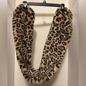 Faux Cheetah Print Scarf